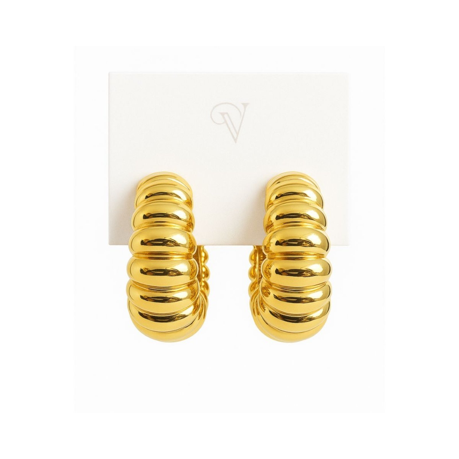 Brinco Croissant Grande Banhada a Ouro