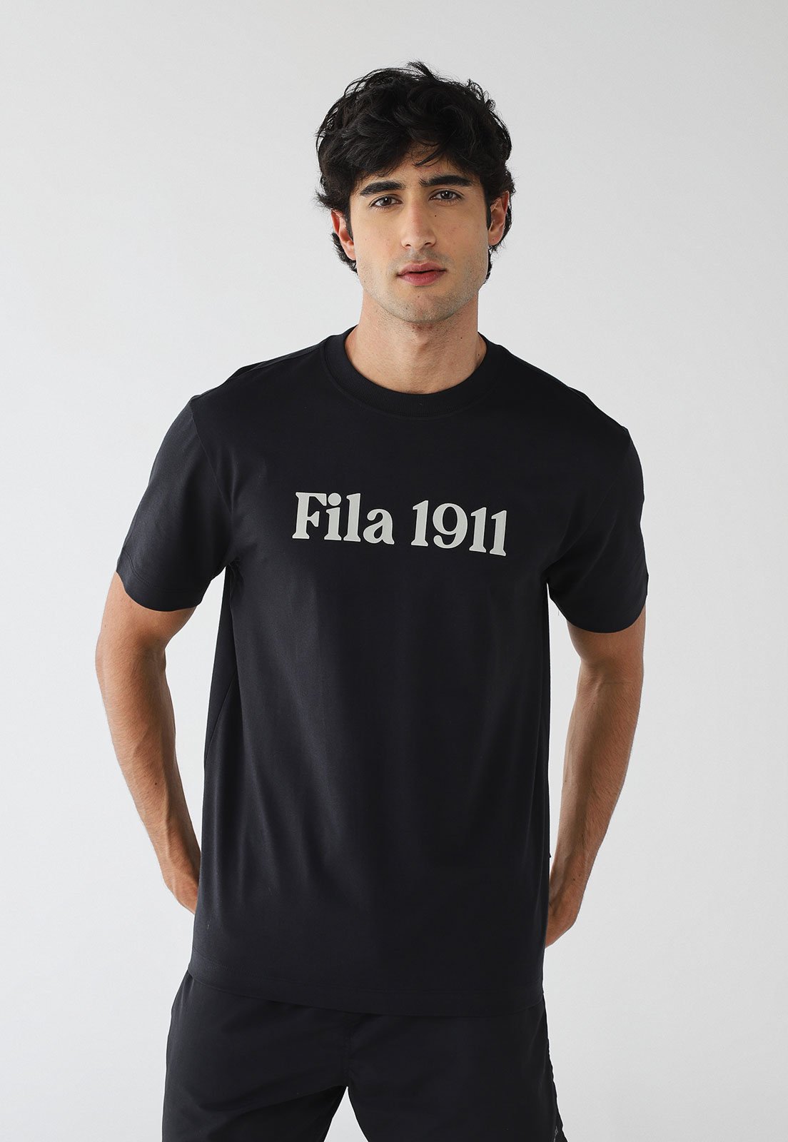 Camiseta Fila Reta Comfort 1911 Preta