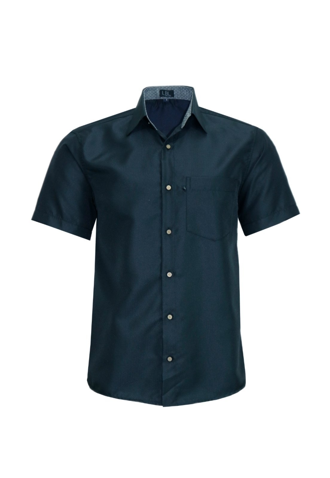 Camisa Manga Curta Lbl Clássica Poliéster Preto 3024