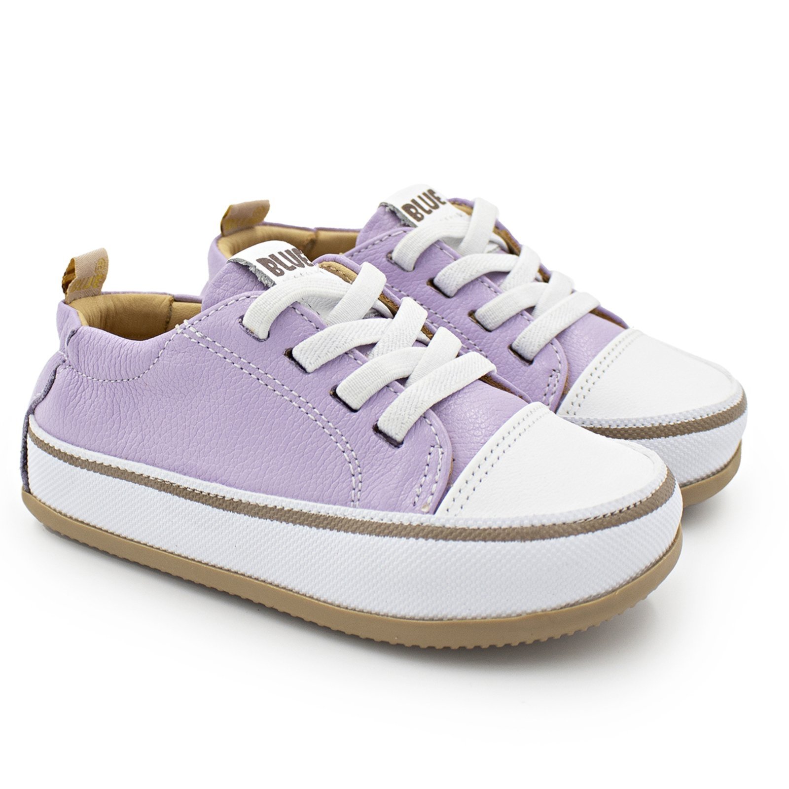 Vista 2 Infantil - Tênis Menina Blue Colorido Couro Lavanda Blue Infantis lilás blue