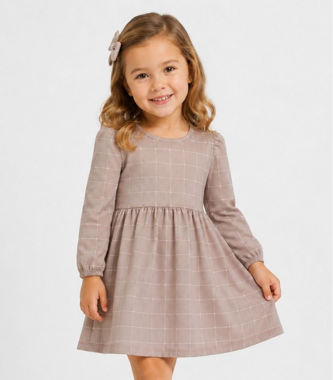 Infantil - Vestido Moletinho Flufy Estampado Select Marrom
