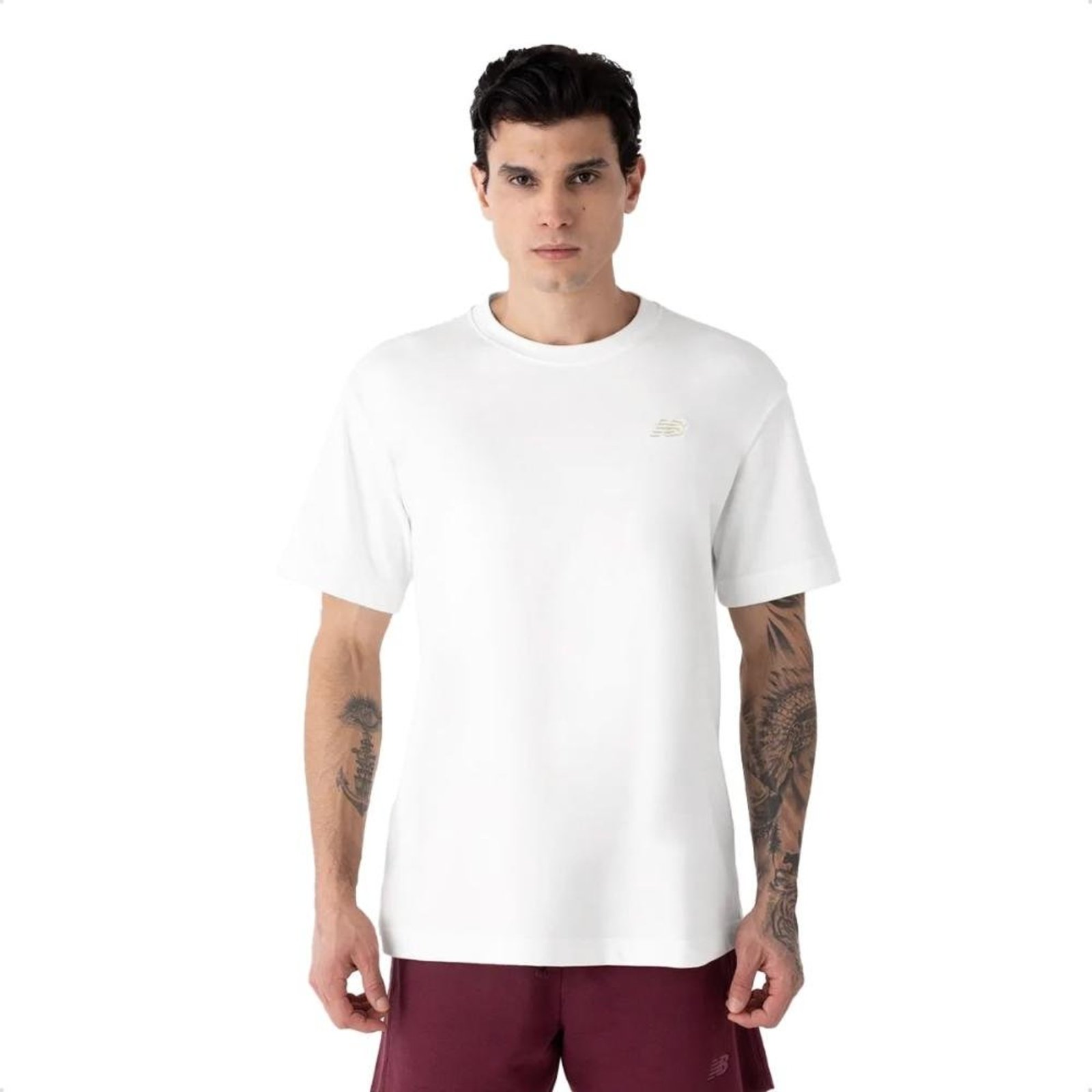 Camiseta New Balance Masculina Small Logo Branco