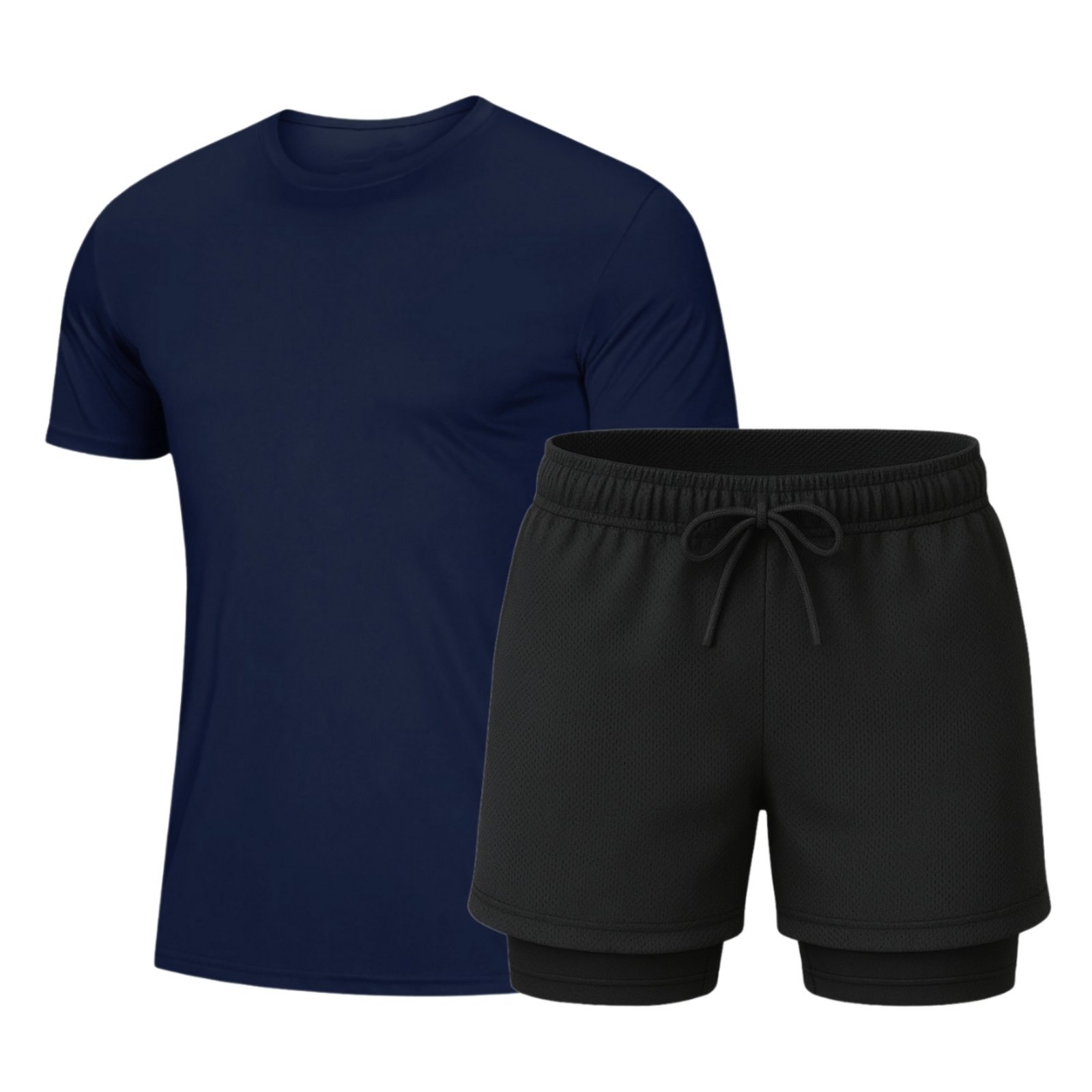 Conjunto Masculino Camiseta Dryfit e Short Térmico Liso