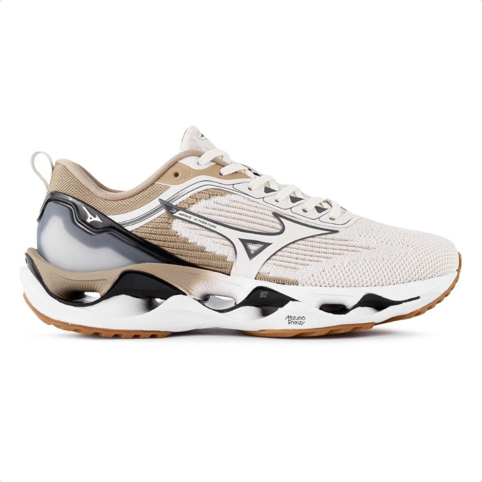 Tênis Mizuno Wave Stratos 3 Unissex Bege