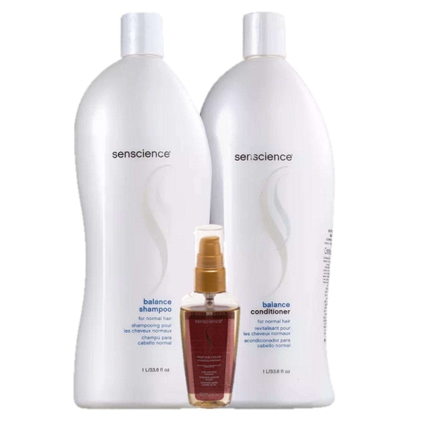 Vista 2 Senscience Balance Duo 1L e True Hue Color Oleo Capilar 55ml multicolorido Senscience multicolorido