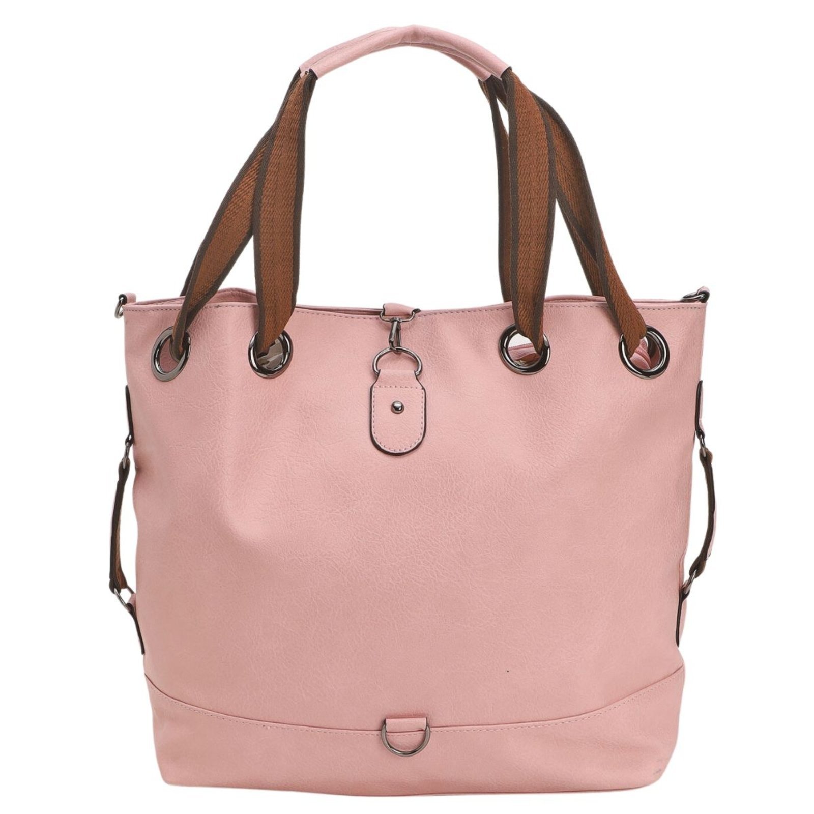 Bolsa Feminina Sacola Grande Com Alça Transversal Rosa
