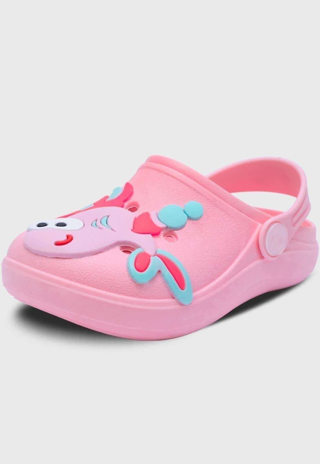Infantil – Babuche Feminino Pópidi Menina Peixe Rosa