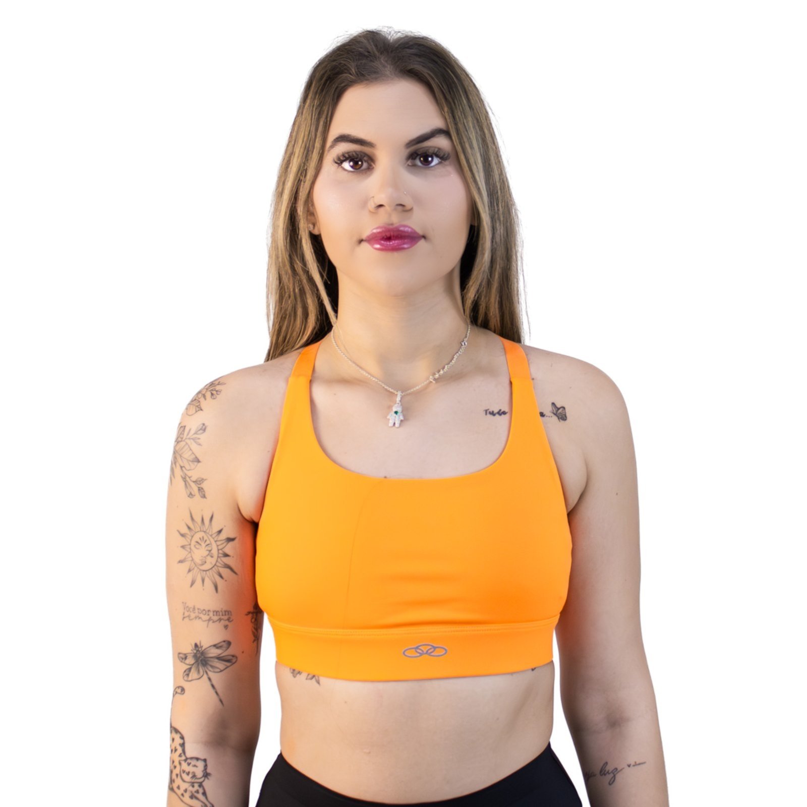 Top Esportivo Olympikus Corre DryAction Feminino Médio Impacto – Laranja