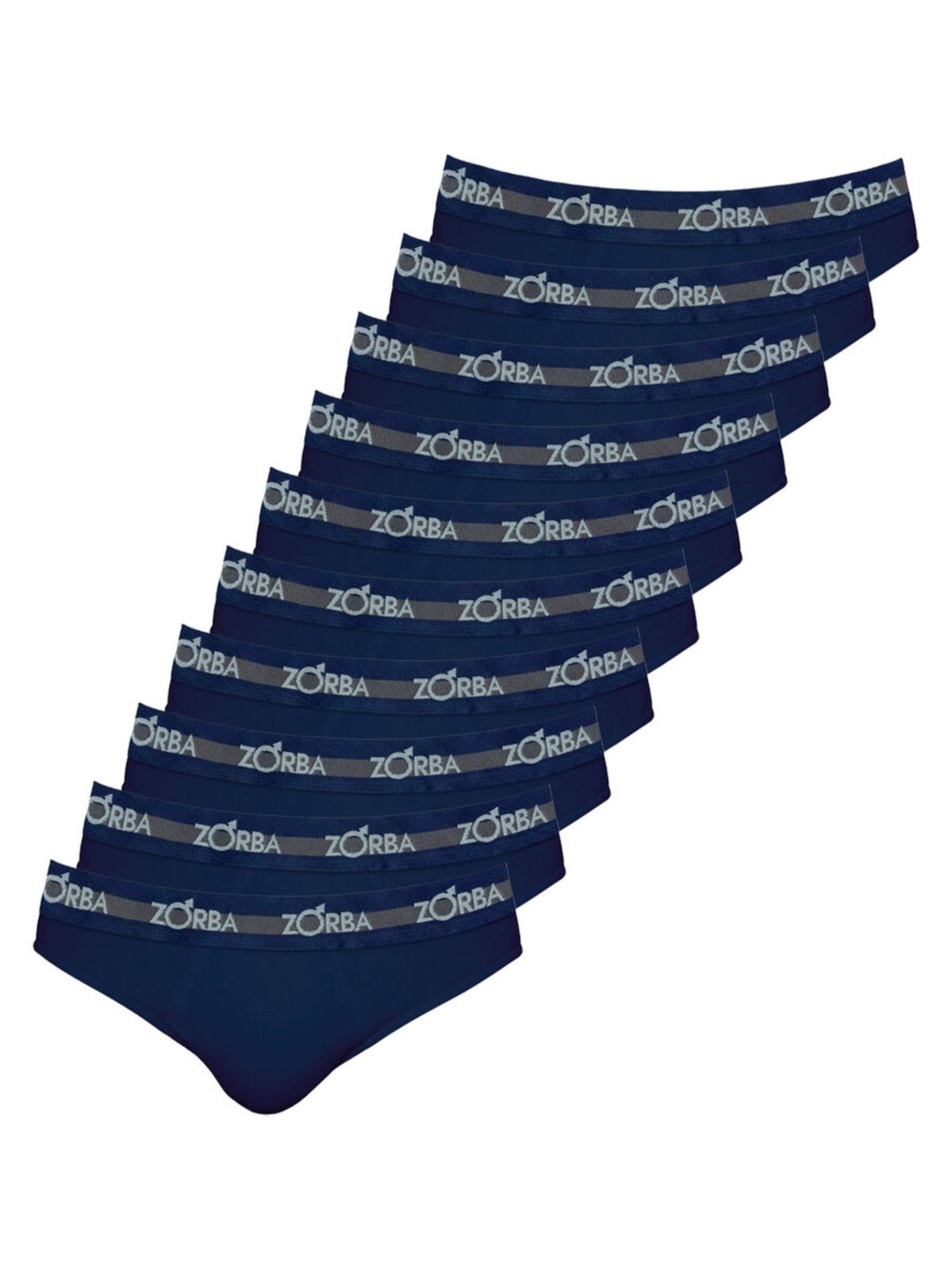 Kit com 10 Cuecas Slip Zorba 0768 Azul Marinho