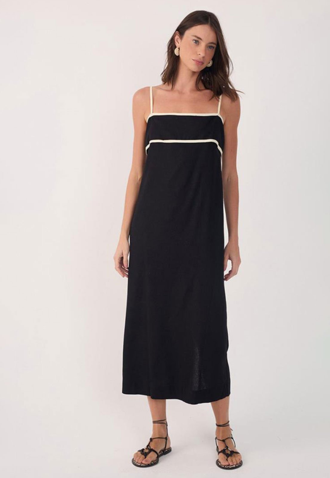 Vestido Dress To Midi Viés Preto