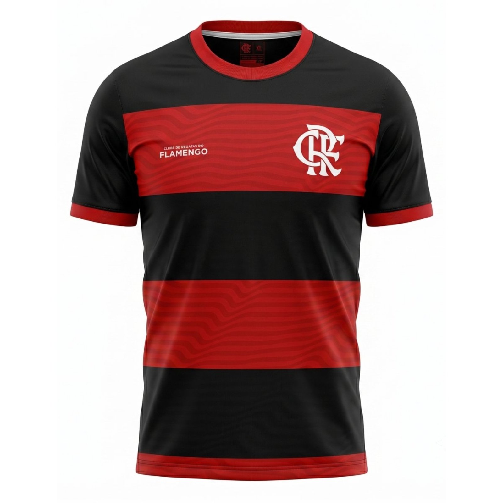 CAMISETA FLAMENGO EMOÇÁO ADULTO VERMELHO/PRETO