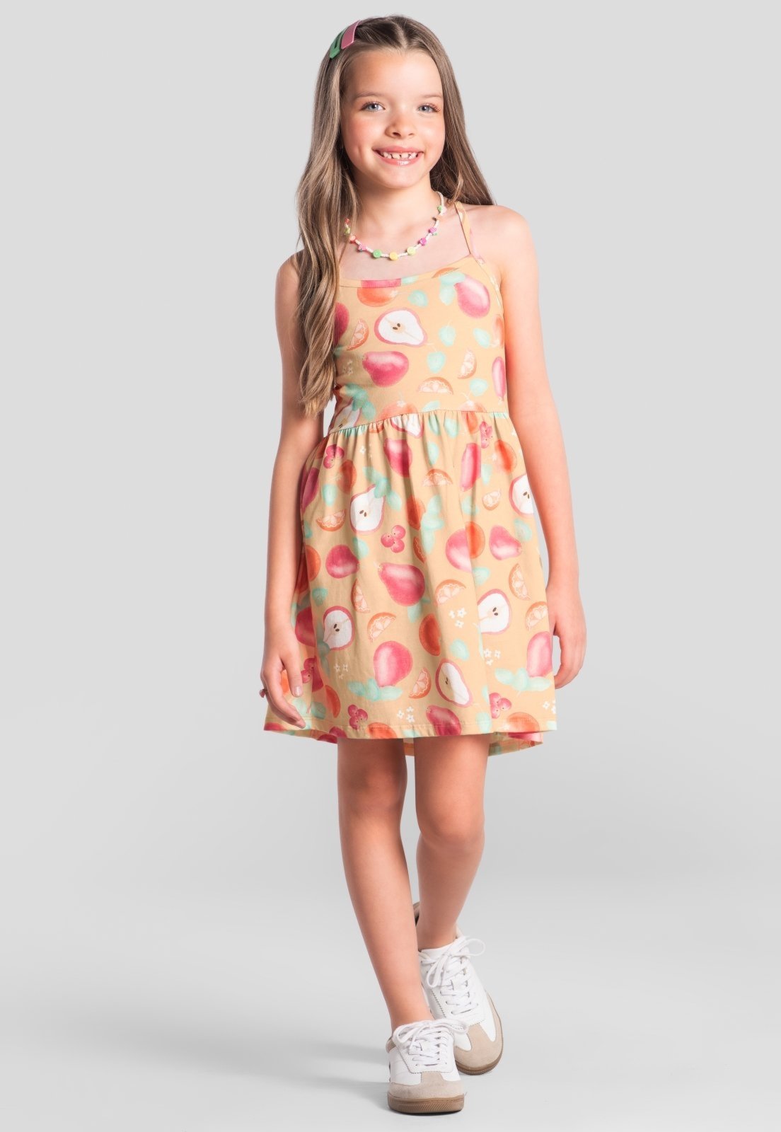 Infantil - Vestido menina em malha Brandili