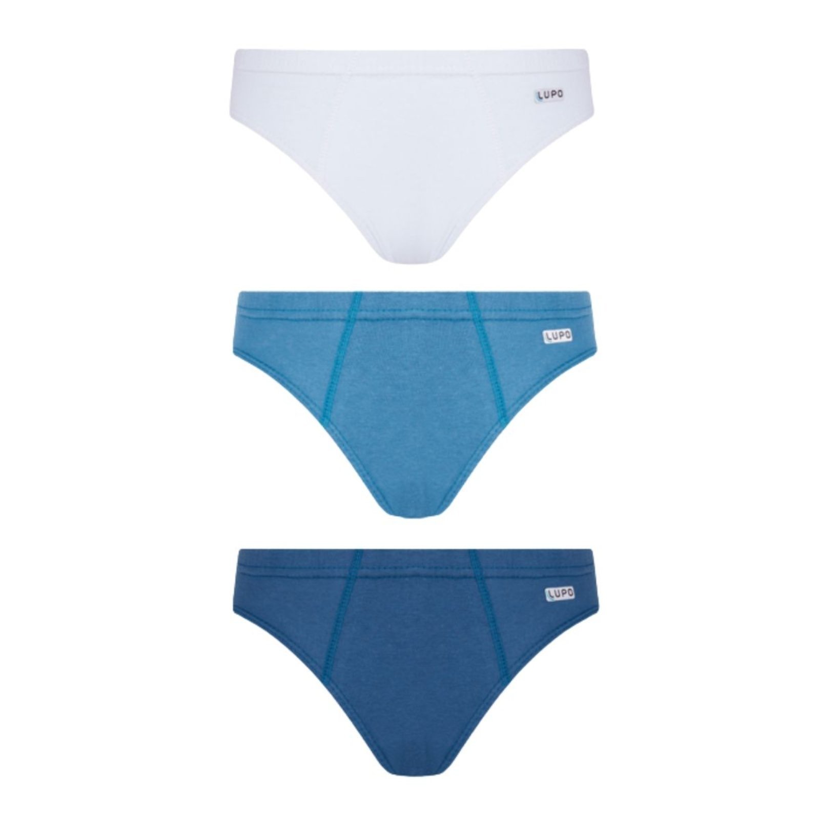 Kit 3 Cuecas Slip Algodão Menino Lupo