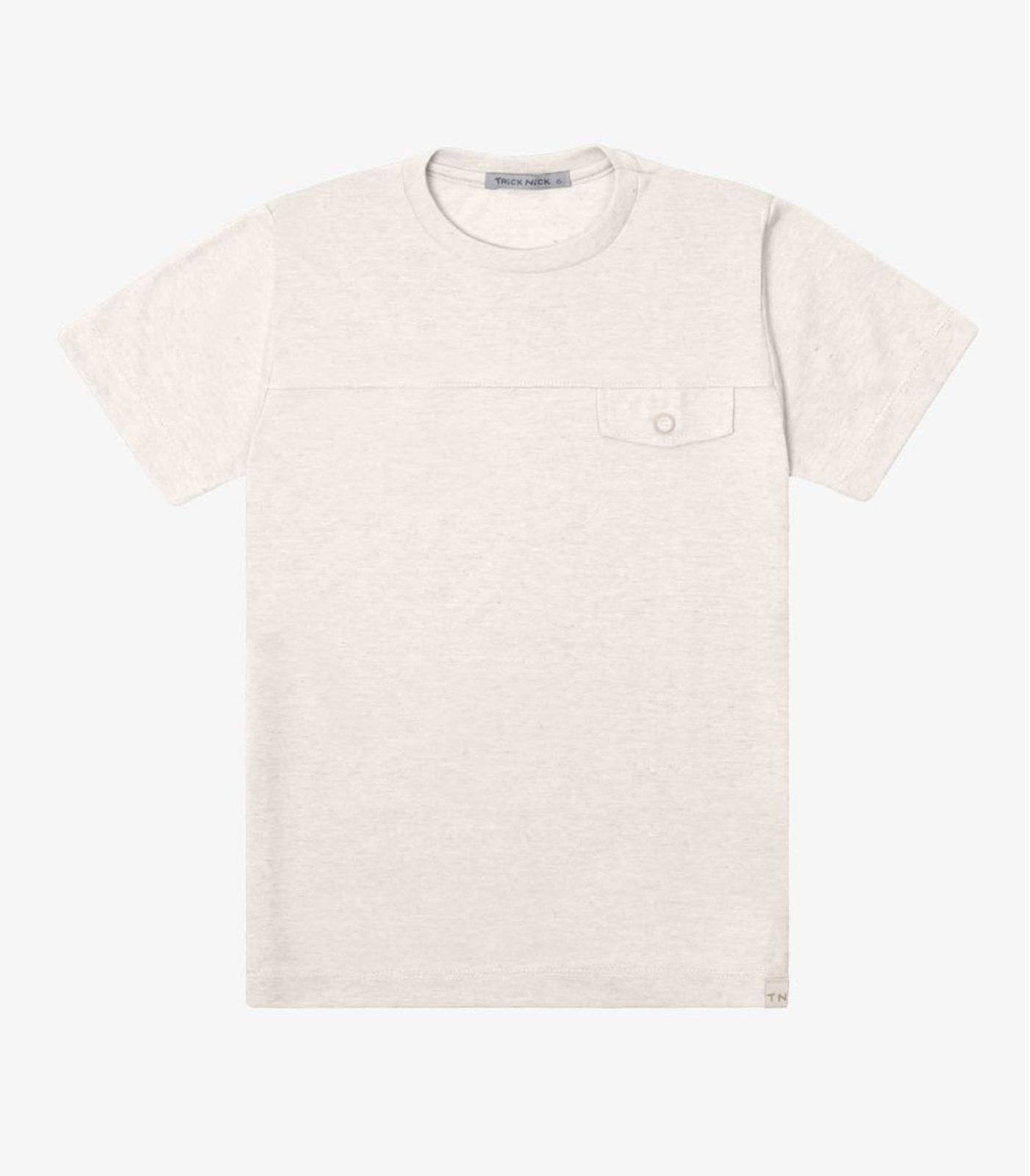 Infantil - Camiseta Verão Menino Manga Curta Trick Nick Bege