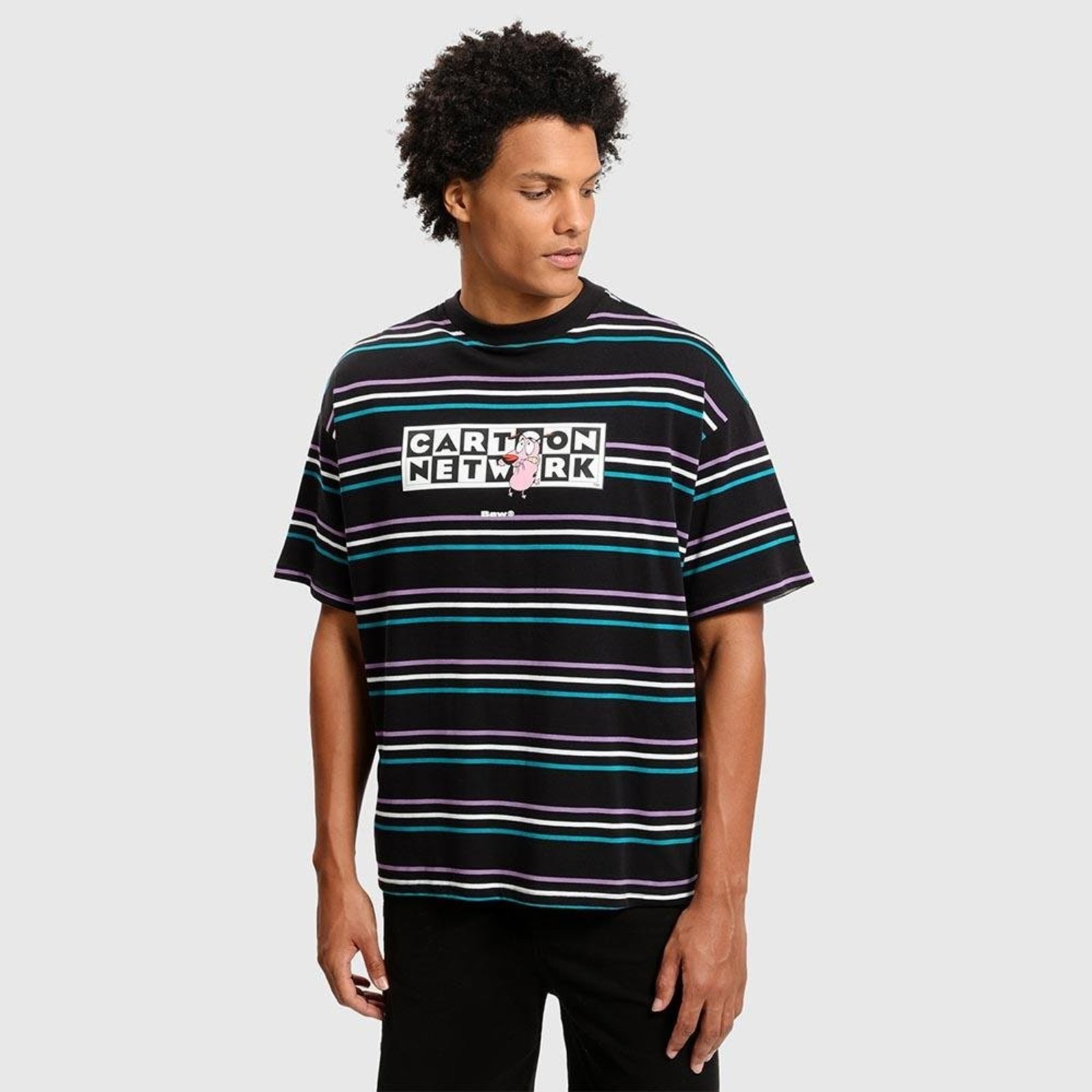 CAMISETA OVERSIZED COURAGE BAW X CARTOON Preto