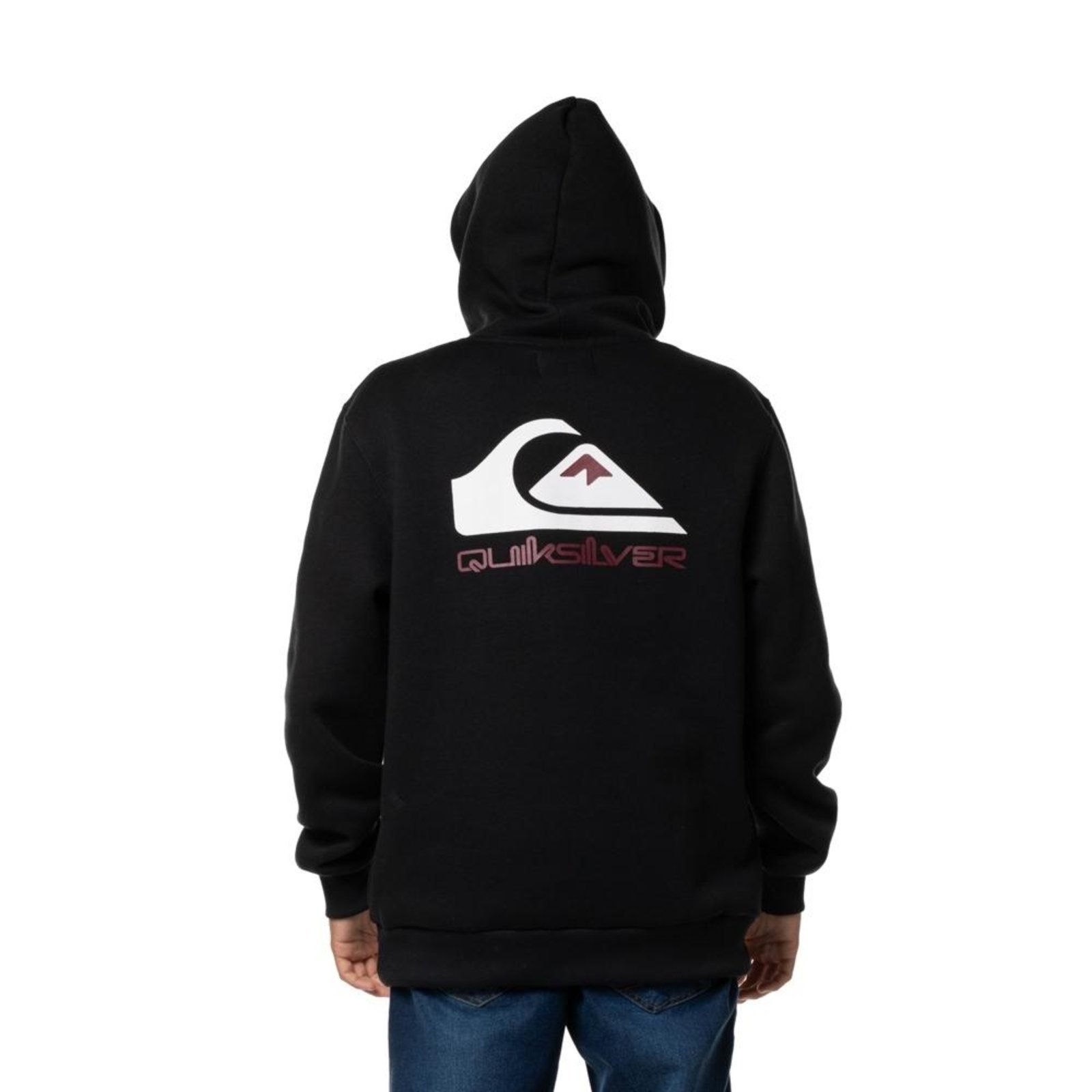 Moletom Quiksilver Canguru Omni Logo FC 305G WT24 Preto