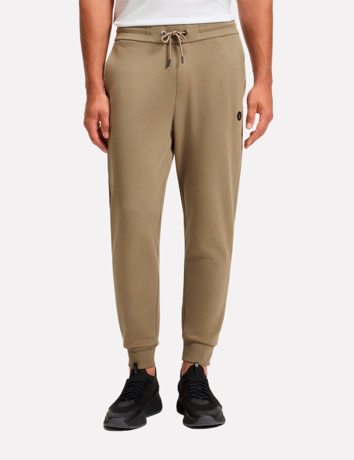 Vista 2 Calça Hugo Boss Masculina Moletom Regular C-Locsin 01 Escuro cáqui Hugo Boss cáqui