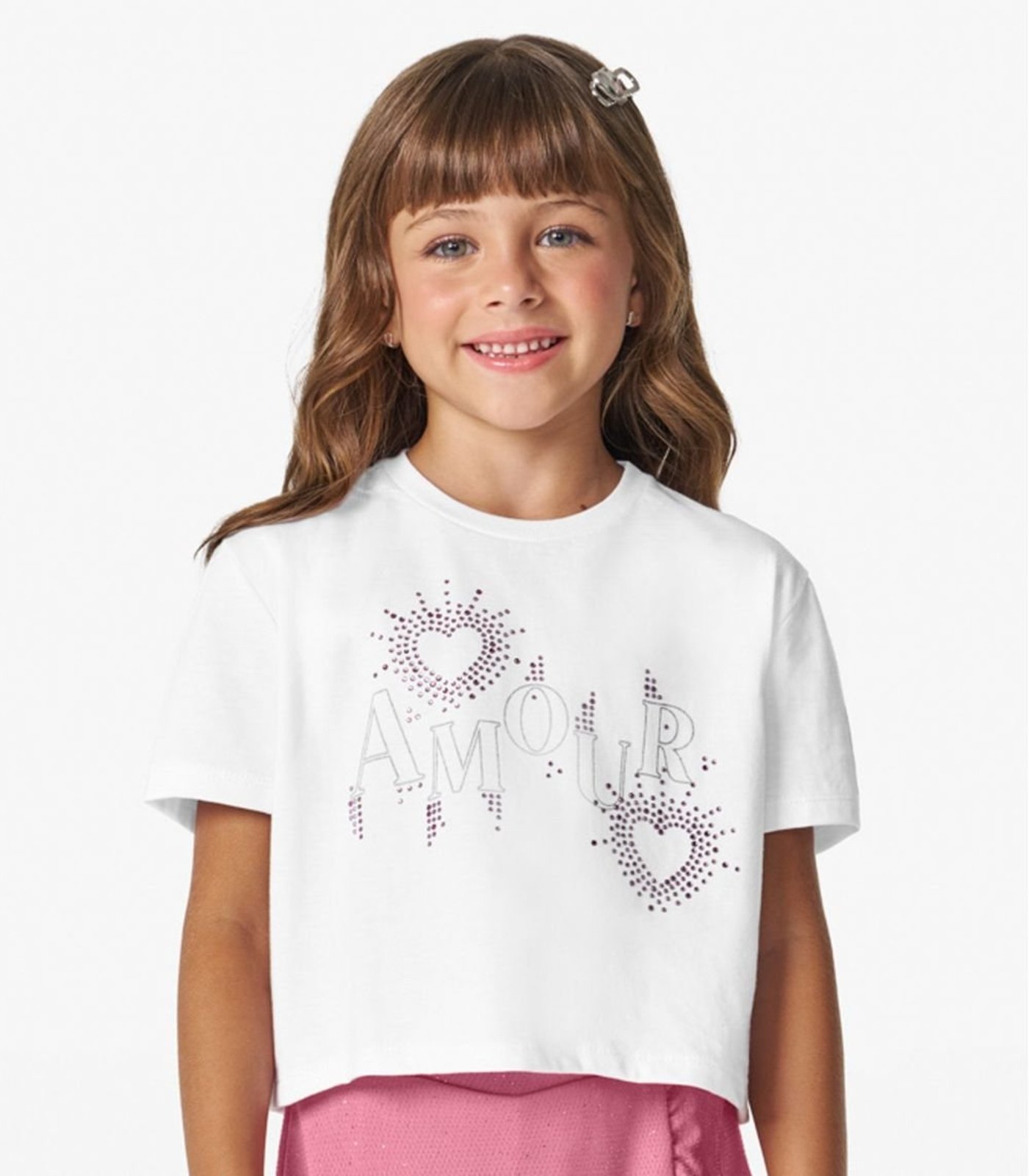 Vista 3 Infantil - Conjunto Feminino Blusa com Shorts Saia Trick Nick branco Trick Nick branco