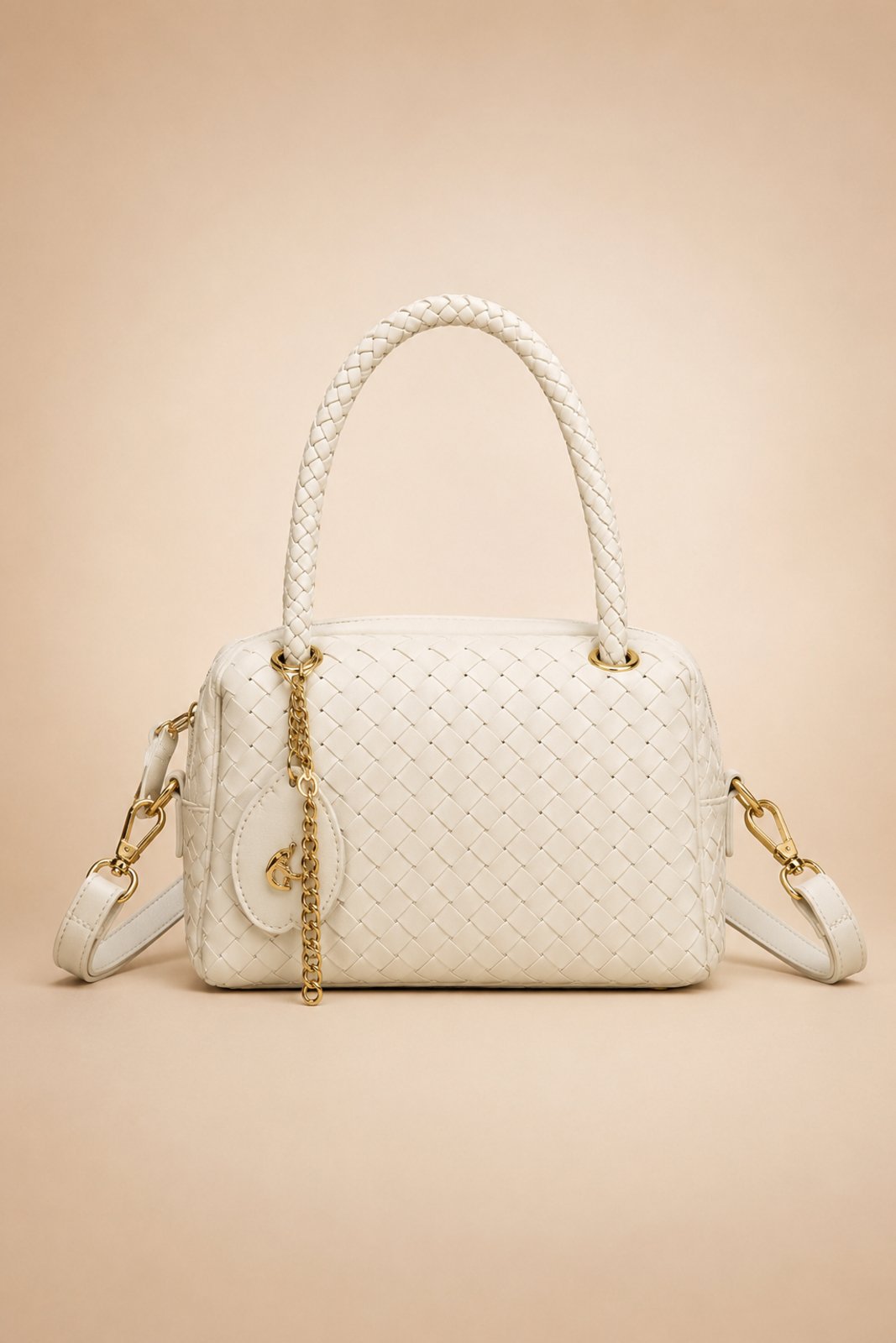 Bolsa Feminina D Bell Outlet Fashion Elegance Creme