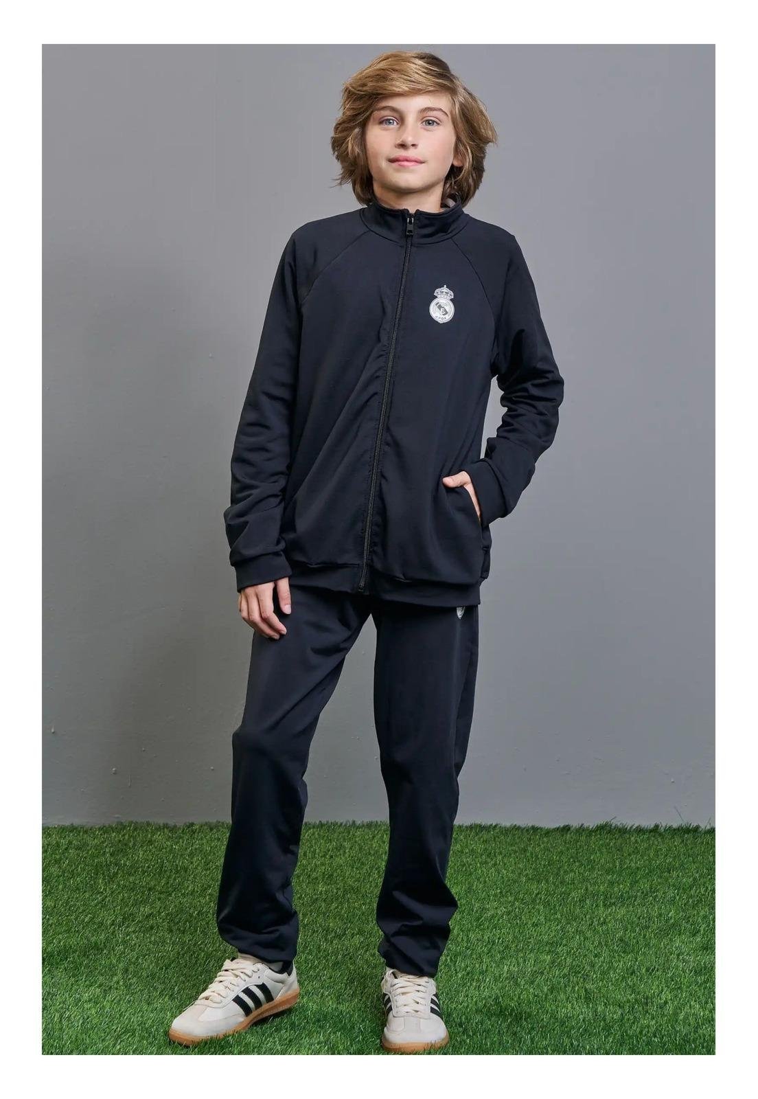 Infantil - Calça Preta Moletom Futebol Johnny Fox 10 Preto