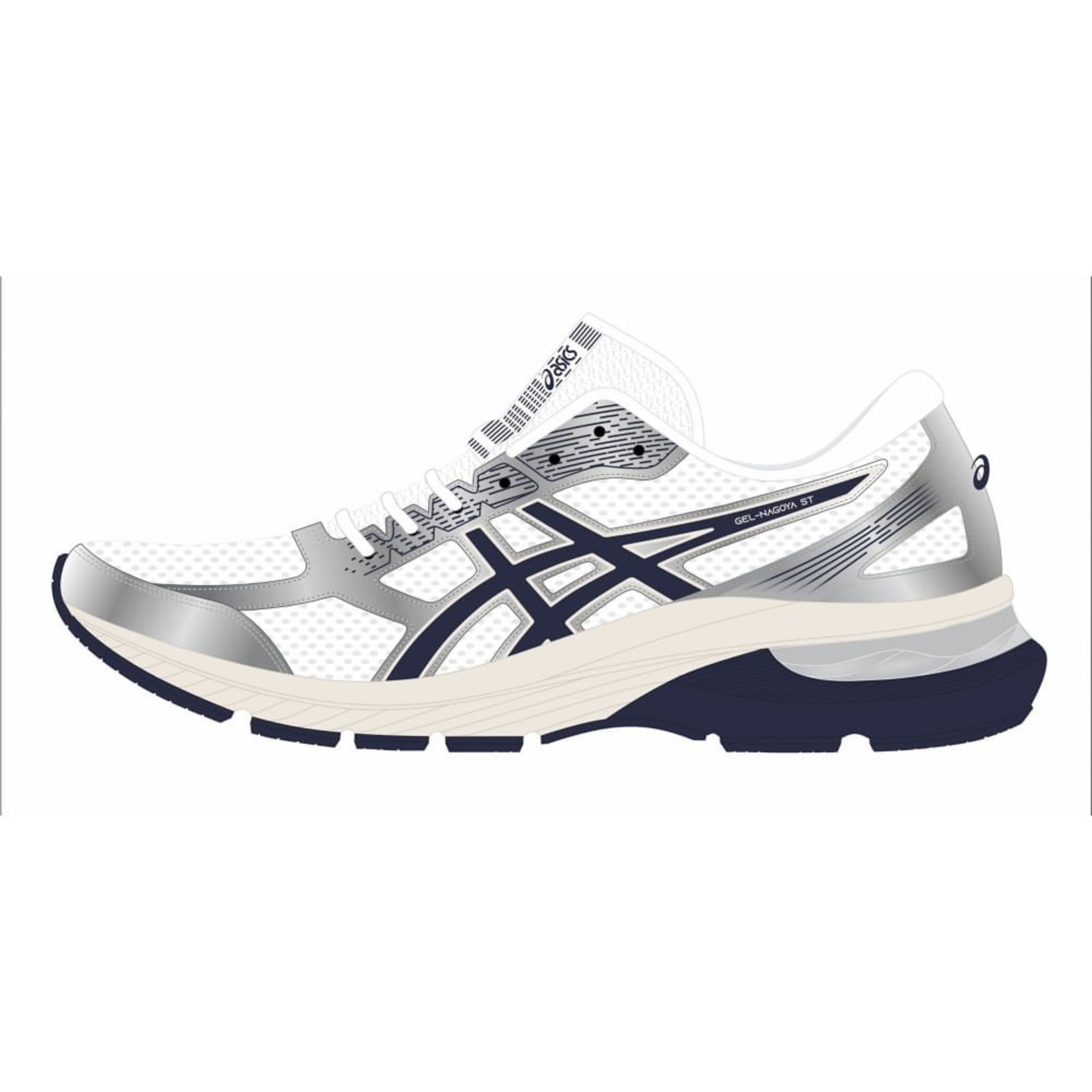 Tênis ASICS GEL-Nagoya St - Masculino - Branco/Azul