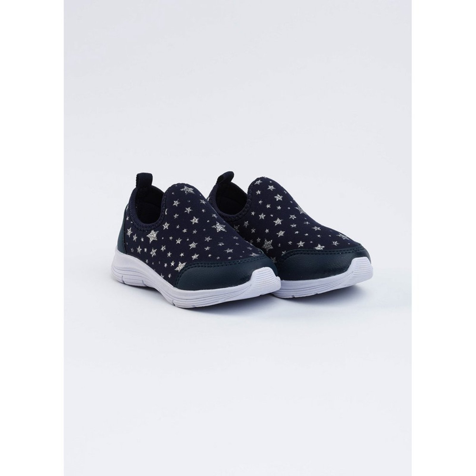 Vista 2 Infantil - Tênis Molekada Menina Marinho Slip On Estrelas cinza Molekada cinza