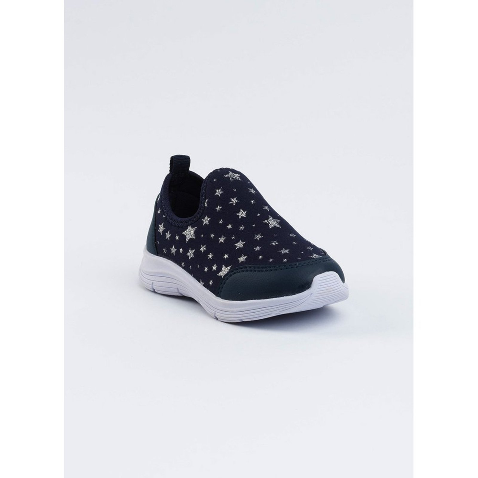 Vista 3 Infantil - Tênis Molekada Menina Marinho Slip On Estrelas cinza Molekada cinza