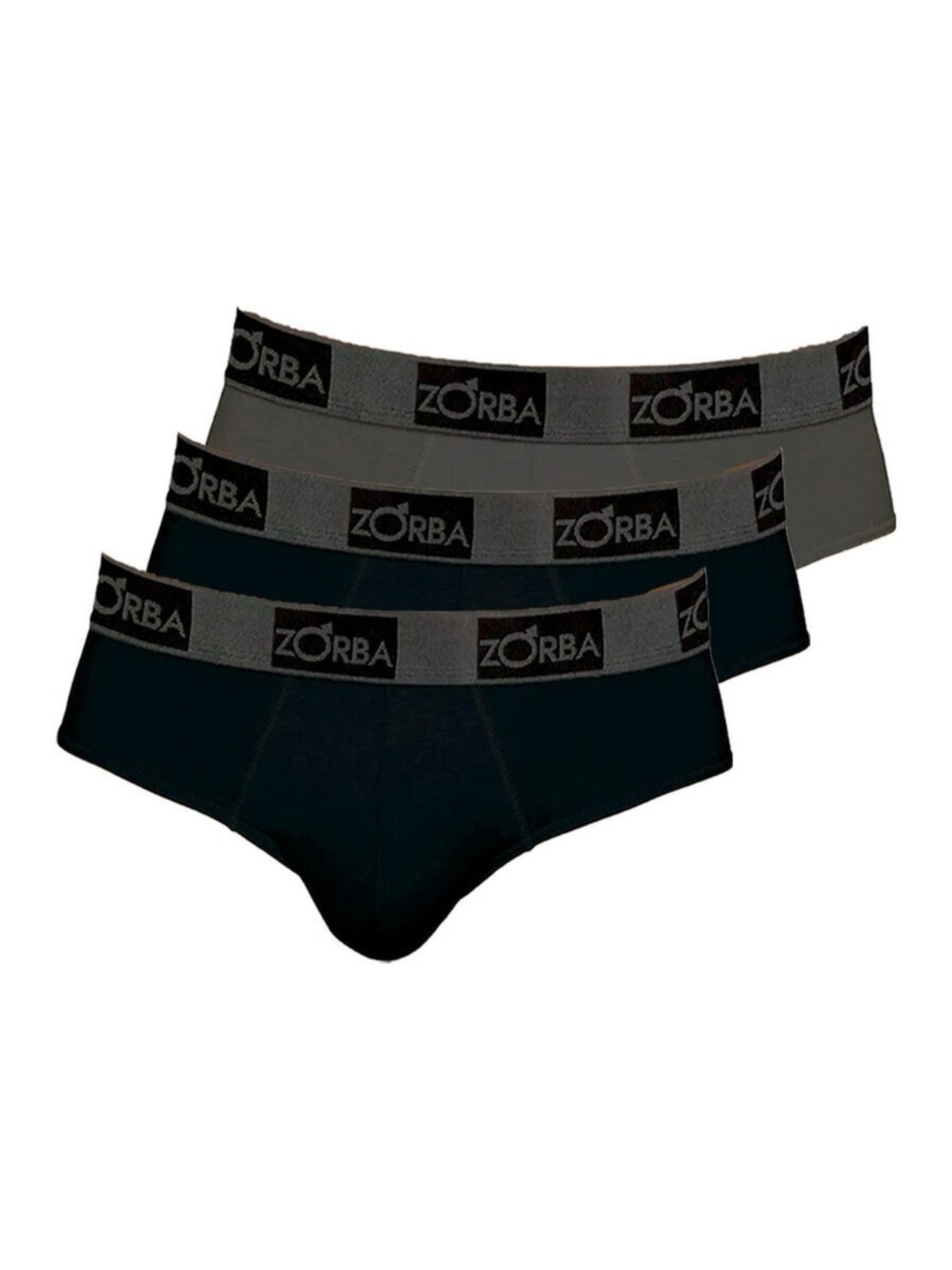 Kit com 3 Cuecas Slip Zorba 716 Preto