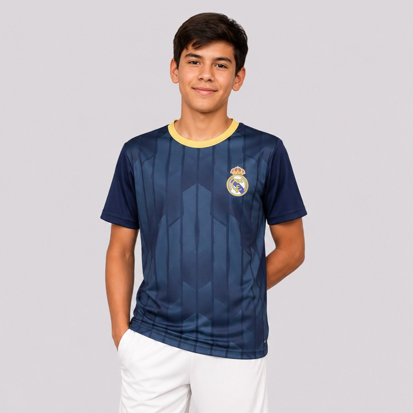 Camisa Real Madrid Campeones Juvenil Marinho
