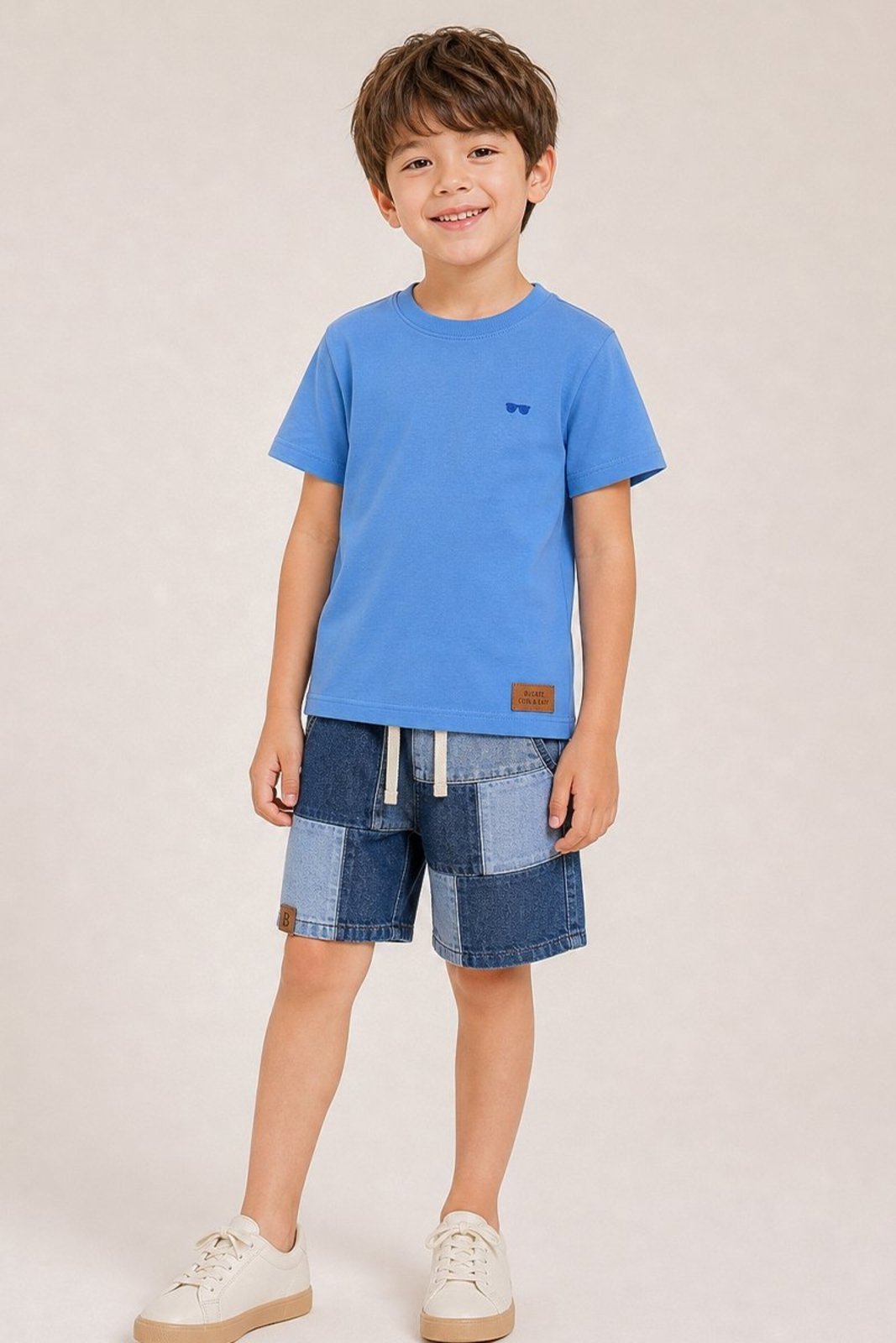 Infantil - Conjunto Bugbee Camiseta Malha Bermuda Sarja