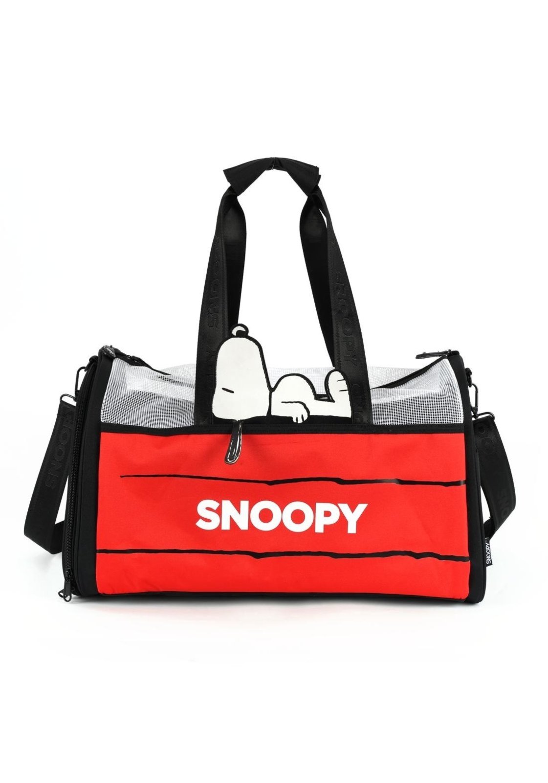 Vista 2 Infantil - Sacola Pet para Transporte Média Snoopy Up4you Luxcel vermelho