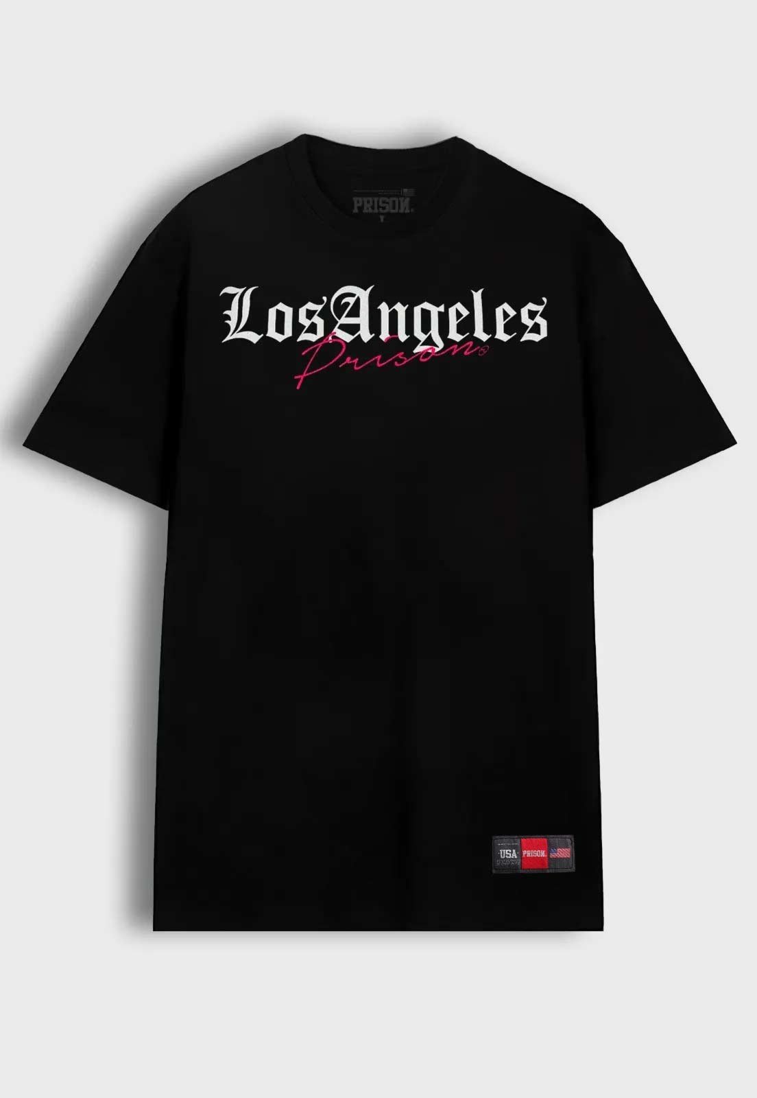 Camiseta Streetwear Los Angeles Preta Preto
