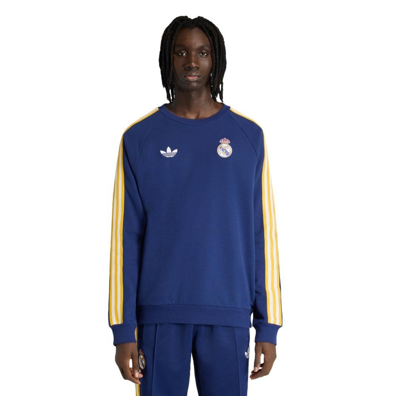Blusa Moletom Gola Careca Originals Real Madrid adidas Performance Azul
