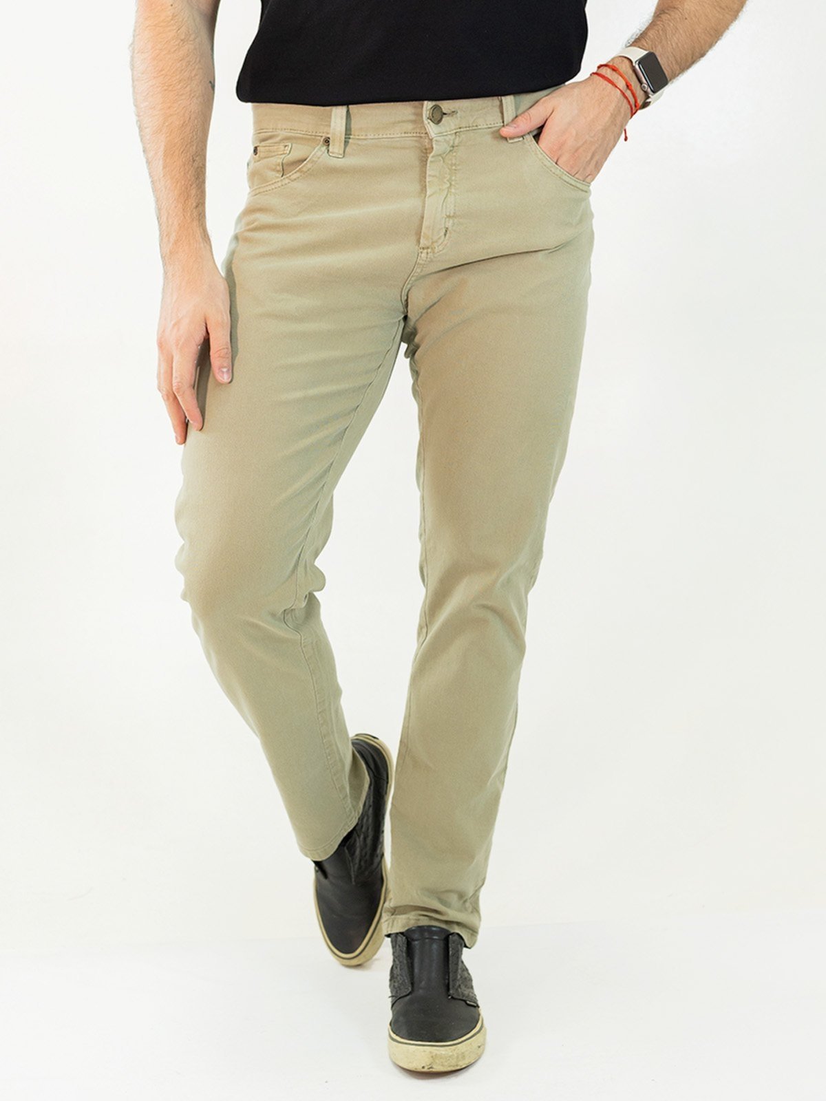 Calça Masculina Sarja Slim Cores Estonadas Elastano Anticorpus