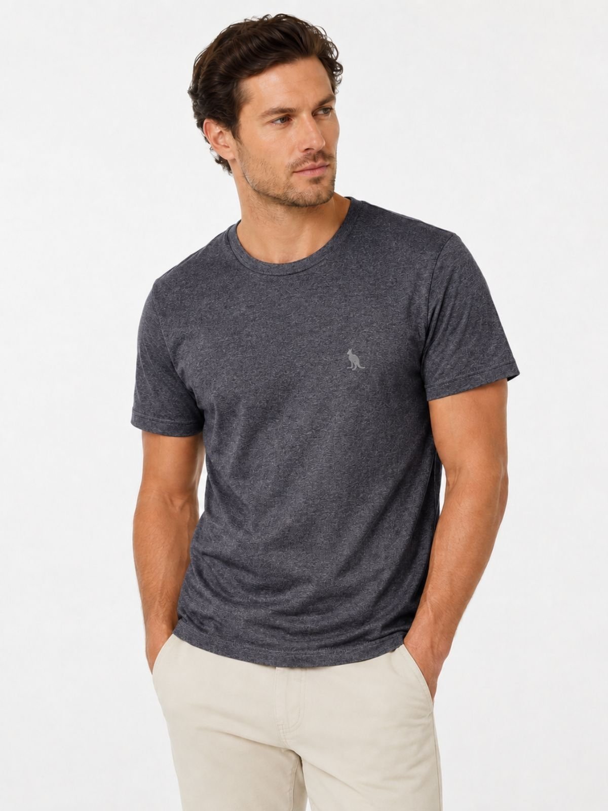 CAMISETA SIDE WALK MESCLA PRETO