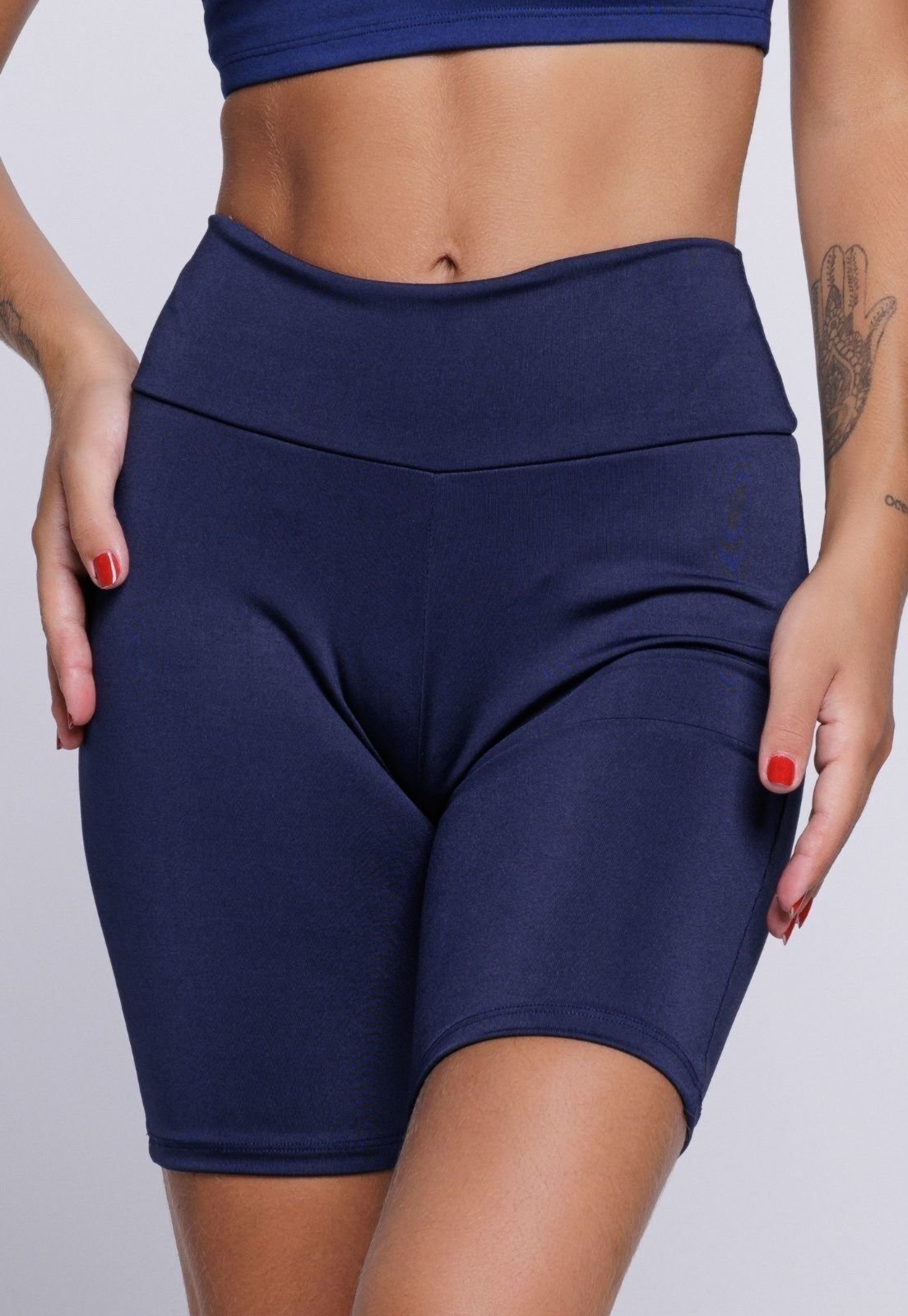 Vista 2 Bermudinha Vekyo Legging Fitness Marinho azul marinho VEKYO azul marinho