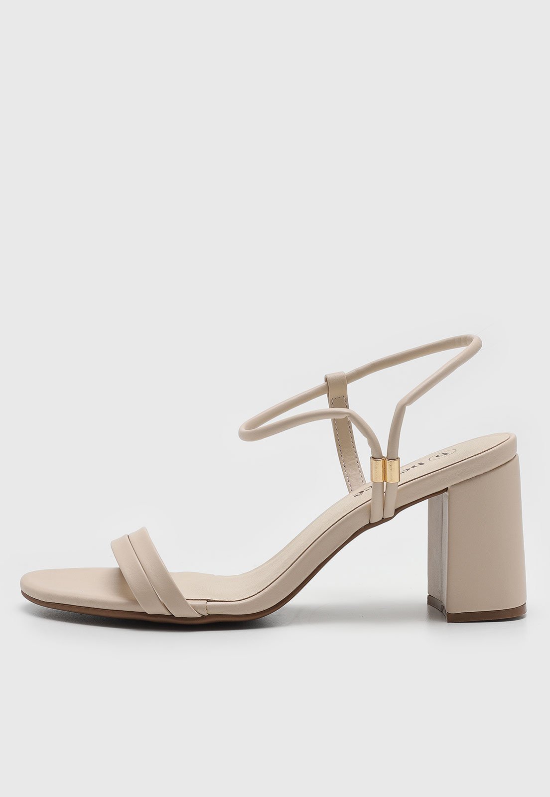 Vista 2 Sandália Feminina cê Salto Bloco Bico Quadrado Off-White BEBECÊ off-white white BEBECÊ off-white white