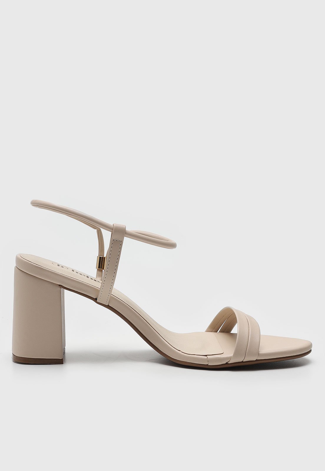 Vista 3 Sandália Feminina cê Salto Bloco Bico Quadrado Off-White BEBECÊ off-white white BEBECÊ off-white white