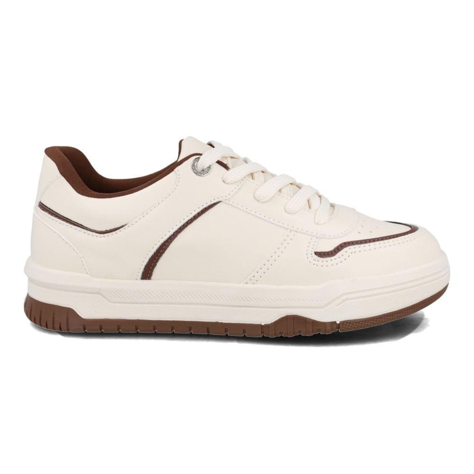 Tênis Casual M Shuz Color Detail Feminino Off-white