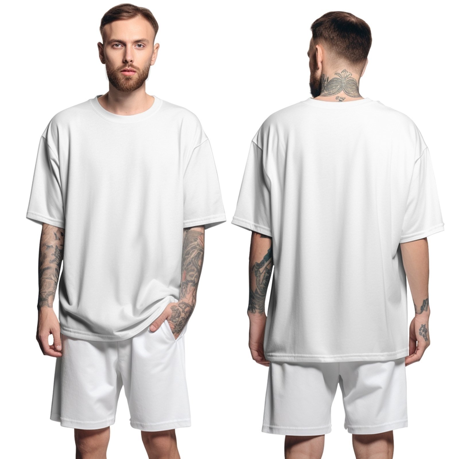 Camiseta Oversized Streetwear Genuine Grit Masculina Larga 100% Algodão 30.1 – Branco – P