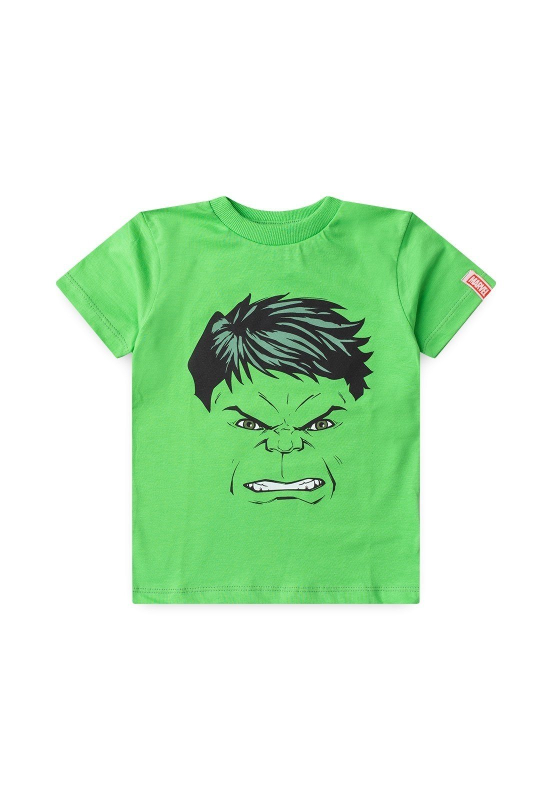 Vista 3 Infantil - Camiseta Disney Masculino Hulk bege bege