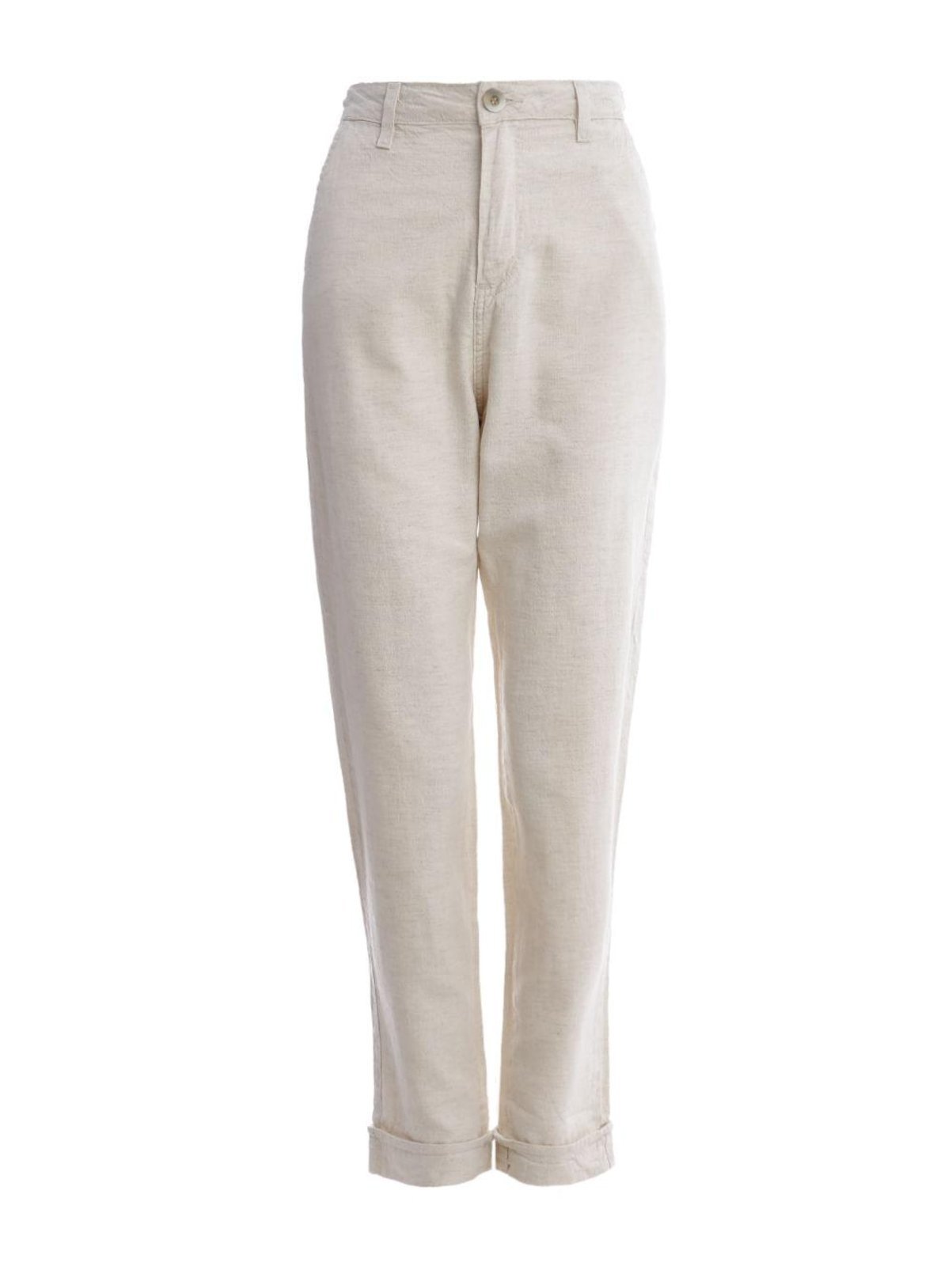 Vista 2 Calça Reta Sawary Feminina NATURAL bege natural Sawary bege natural