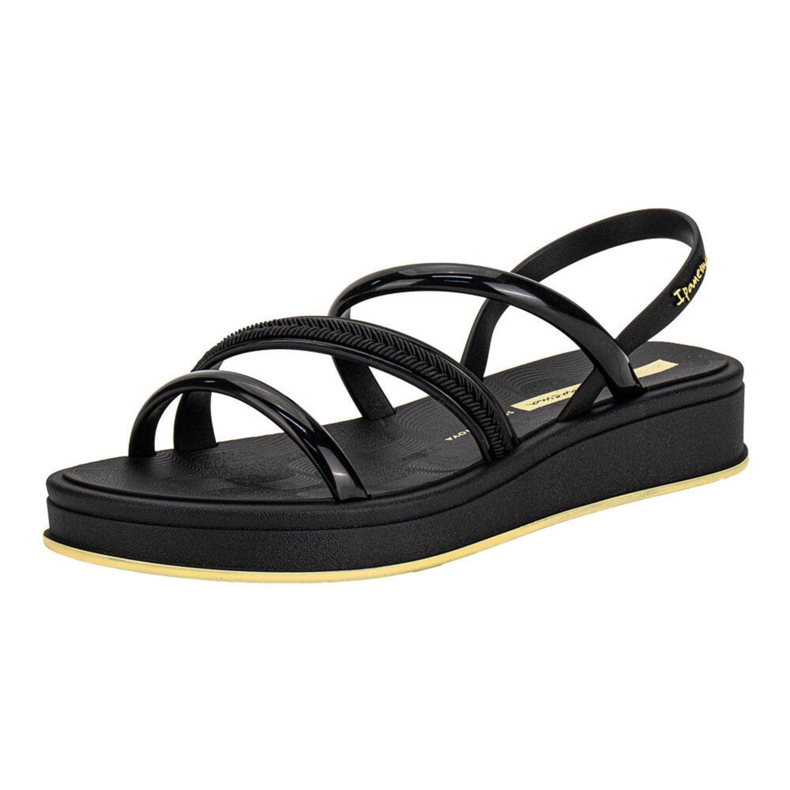 Sandália Feminina Flat Glow Up Ipanema 27418 3297418 Preto