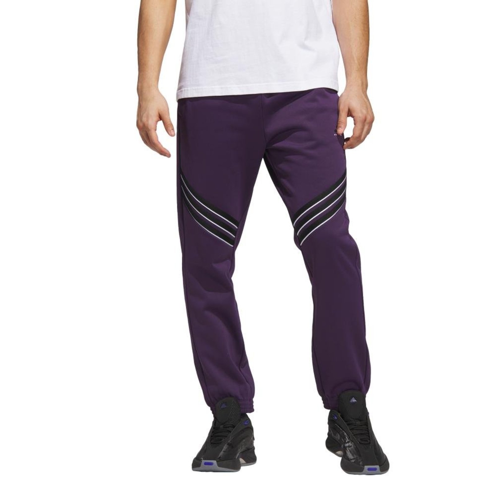 Calças Basketball Crazy Warm Fleece adidas Performance Roxo