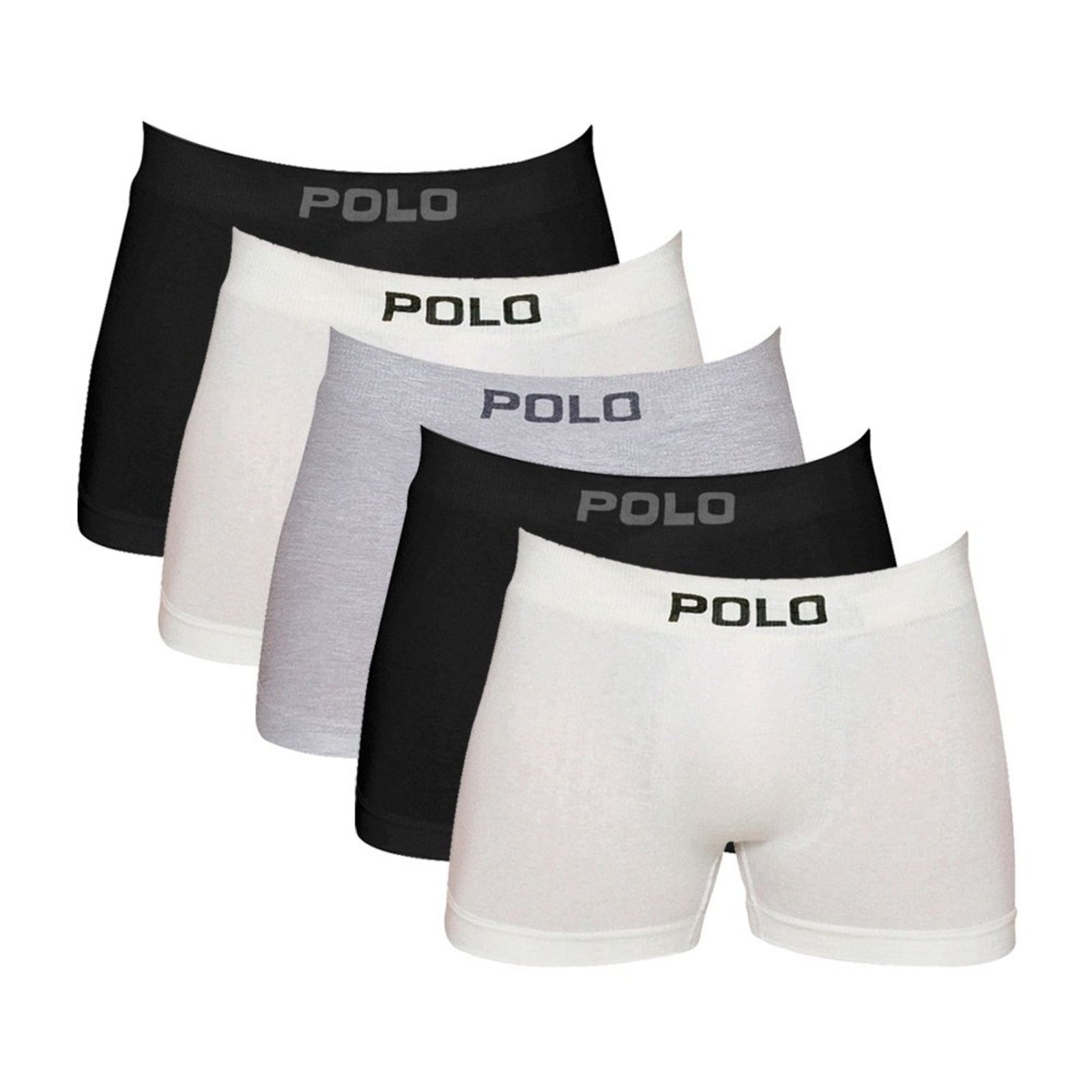 Kit 5 Cuecas Boxer Polo Star Algodão Sem Costura Sortida