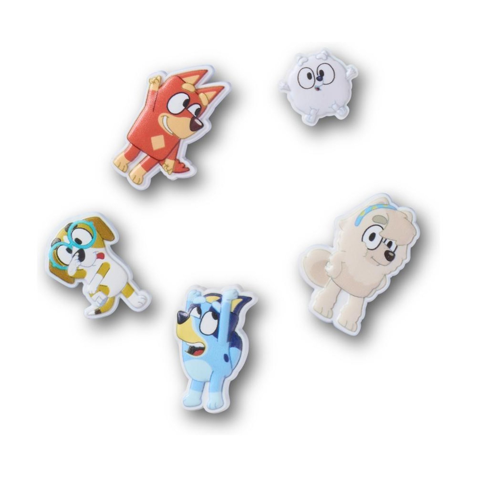 Vista 2 Infantil - Jibbitz™ Bluey Multi Pack Com 5 Peças Crocs branco