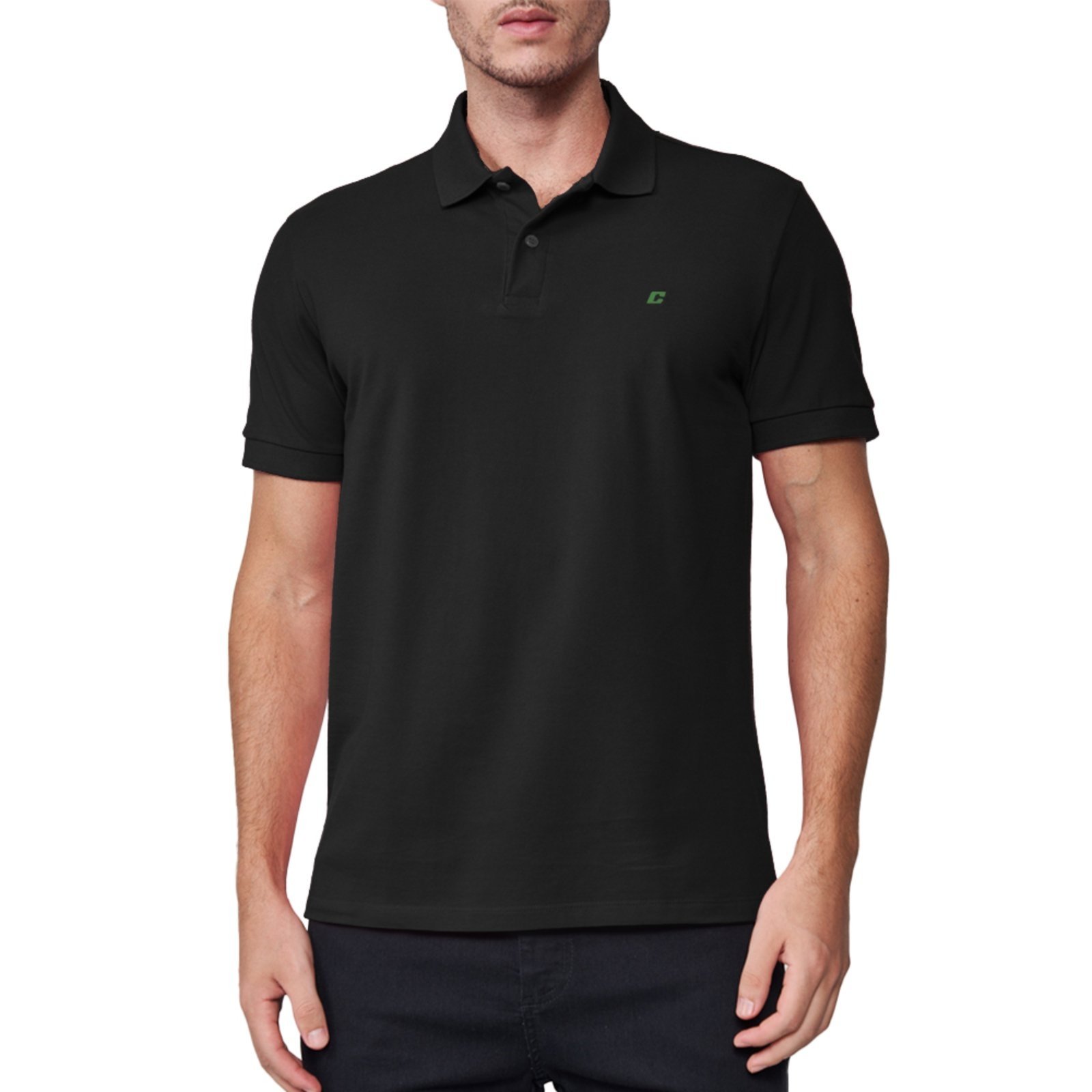 Camisa Polo Colcci Logo Pr25 Preto Masculino