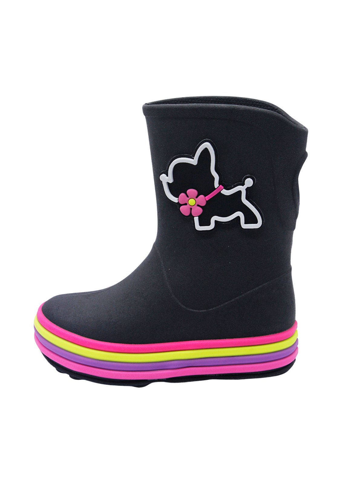 Infantil – Galocha Plugt Acqua Cachorrinha Menina Preto