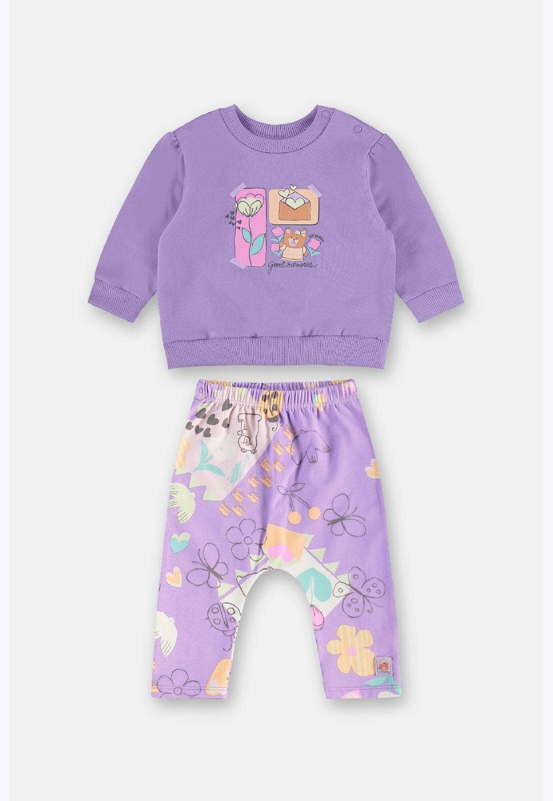 Infantil - Conjunto Blusão e Calça Cotton Up Baby Roxo