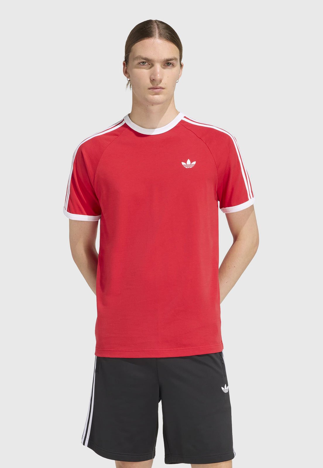 Camiseta adidas Originals 3 Stripes Vermelha